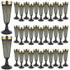 100 Pack Plastic Champagne Flutes Black, Disposable Plastic Champagne Glasses with Gold Rim, Wine Glasses Cups for Wedding Celebration Birthday Party Wine Tasting New Years Eve Party Supplies view 1