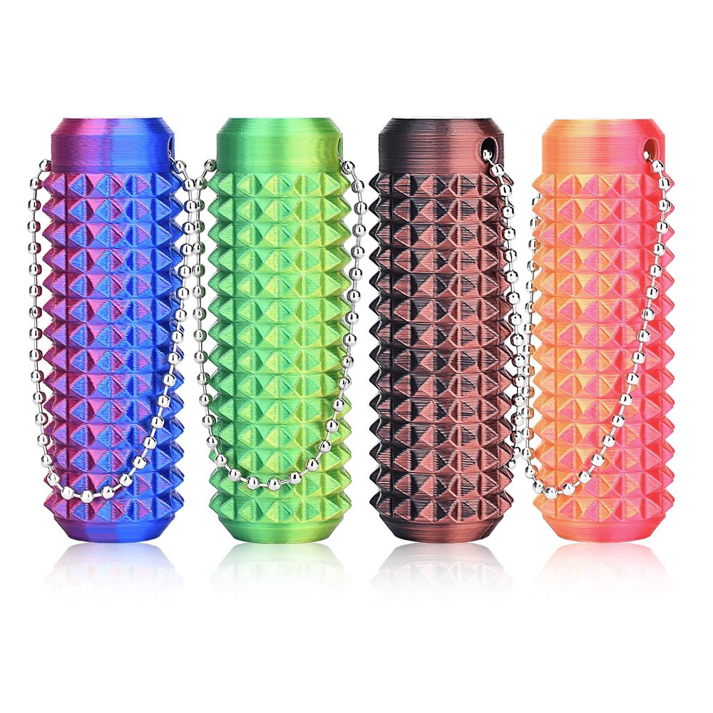 4PCS Little Ouchies Fidget Toys for Adults, Pain Stim Fidget Anxiety Relief 3D Printed Spiky Fidget Keychain for Anxiety and Stress Reduction