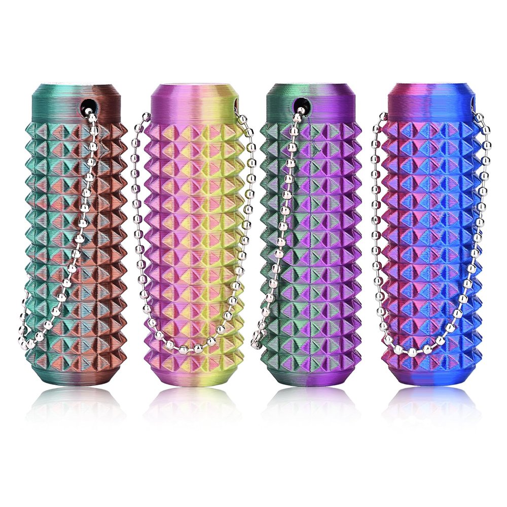 4PCS Little Ouchies Fidget Toys for Adults, Pain Stim Fidget Anxiety Relief 3D Printed Spiky Fidget Keychain for Anxiety and Stress Reduction