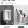 304 Stainless Steel Urinals, Smart Men's Wall Mounted Sensor Urinal, Residential Use Bathroom Toilet Urinal, Male Sanitary Ware Public Toilet Urinal, Anti-Splash view 3