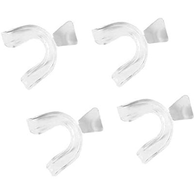 4Pcs Transparent Silicone Mouth Guard, Teeth Grinding Guard for Sports, Bruxism, Night Protection, Bleaching Tray