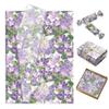 100Sheets Lilac Pattern Tissue Paper Spring Purple Floral Gift Wrapping Tissue DIY Gift Crafts Decorative for Birthday Wedding Baby Shower Themed Party Supplies, 13.8 * 19.7inches view 1