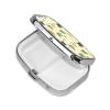 Cowboy Hat and Boots, Clover Pill Box Portable Square for Pocket Purse with 2 Compartments view 2