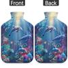 Ocean Dolphin Hot Water Bottle with Soft Cover, Sea Coral Fish 2L Hot Water Bag for Pain Relief Menstrual Cramps Hand Feet Warmer Neck and Shoulder Hot and Cold Therapy view 4