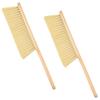 Wooden Bench Brush with Soft Bristles 2 Pack Wide Table & Counter Dusting Brush for Cleaning Crumbs, Lint, Clothing, Furniture, Kitchen Surfaces & Workbenche view 1