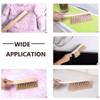 Wooden Bench Brush with Soft Bristles 2 Pack Wide Table & Counter Dusting Brush for Cleaning Crumbs, Lint, Clothing, Furniture, Kitchen Surfaces & Workbenche view 4