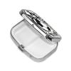 Soccer Ball Shattering Concrete Wall Pill Box Portable Square for Pocket Purse with 2 Compartments view 2