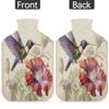 Retro Flower Hummingbird Floral Hot Water Bottle with Soft Cover, 2L Hot Water Bag for Pain Relief Menstrual Cramps Hand Feet Warmer Neck and Shoulder Hot and Cold Therapy view 4