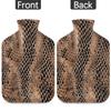 Snake Skin Print Hot Water Bottle with Soft Cover, 2L Hot Water Bag for Pain Relief Menstrual Cramps Hand Feet Warmer Neck and Shoulder Hot and Cold Therapy view 4