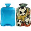 Watercolor Soccer Hot Water Bottle with Soft Cover, Retro Sport Football 2L Hot Water Bag for Pain Relief Menstrual Cramps Hand Feet Warmer Neck and Shoulder Hot and Cold Therapy view 1