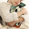 Watercolor Soccer Hot Water Bottle with Soft Cover, Retro Sport Football 2L Hot Water Bag for Pain Relief Menstrual Cramps Hand Feet Warmer Neck and Shoulder Hot and Cold Therapy view 2
