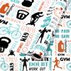 Pineraap Gym Motivational Wrapping Paper Roll, Fitness Gift Wrap Papers, Workout Bodybuilding Gift Packing Paper for Birthday Father's Day Party Decor Fitness Lover Trainer, 17Inch x 16.5Feet view 1