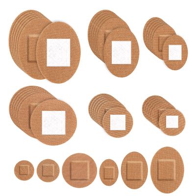 120pcs Round & Oval Bandages for Face, Elastic Fabric Flexible Adhesive Spot Small Dot Skin Friendly for Nose Hands & Delicate Wounds(6 Sizes)