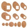 120pcs Round & Oval Bandages for Face, Elastic Fabric Flexible Adhesive Spot Small Dot Skin Friendly for Nose Hands & Delicate Wounds(6 Sizes) view 1