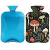 Tropical Mushrooms Hot Water Bottle with Soft Cover, Butterfly Leaves 2L Hot Water Bag for Pain Relief Menstrual Cramps Hand Feet Warmer Neck and Shoulder Hot and Cold Therapy view 1