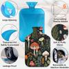 Tropical Mushrooms Hot Water Bottle with Soft Cover, Butterfly Leaves 2L Hot Water Bag for Pain Relief Menstrual Cramps Hand Feet Warmer Neck and Shoulder Hot and Cold Therapy view 3