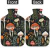 Tropical Mushrooms Hot Water Bottle with Soft Cover, Butterfly Leaves 2L Hot Water Bag for Pain Relief Menstrual Cramps Hand Feet Warmer Neck and Shoulder Hot and Cold Therapy view 4