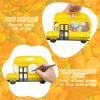 120Pcs Bulk Gift Bags for Kids with Handle,Yellow School Bus Goodie Bags, Plastic Resealable Treat Bags, Cute Stand-Up Bottom Snack Candy Bags for Birthday Party Favors Decorations, Back to School view 4