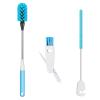 3-in-1 Bottle Brush, 15 Inches Long Handle Kitchen Water Bottle Brush, Stainless Steel Bottle Cleaner Brush with Straw Brush & Lid Brushe for Cleaning Wine Glasses,Coffee Mugs,Tumblers,Wine Decanters view 1
