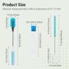 3-in-1 Bottle Brush, 15 Inches Long Handle Kitchen Water Bottle Brush, Stainless Steel Bottle Cleaner Brush with Straw Brush & Lid Brushe for Cleaning Wine Glasses,Coffee Mugs,Tumblers,Wine Decanters view 2
