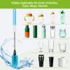 3-in-1 Bottle Brush, 15 Inches Long Handle Kitchen Water Bottle Brush, Stainless Steel Bottle Cleaner Brush with Straw Brush & Lid Brushe for Cleaning Wine Glasses,Coffee Mugs,Tumblers,Wine Decanters view 4