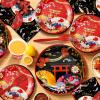 120 PCS Hibachi Party Decorations Tableware Set, Disposable Paper Plates Napkins Forks and Cups for Hibachi Japanese Party Decorations and Supplies, Serve 24 view 2