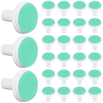 FOMIYES 24pcs Baby Nail File Replacement Pads - Electric Nail Grinding Heads for Standard Trimmers, Gentle Polish Discs for Newborns, Kids and Adults (Green)