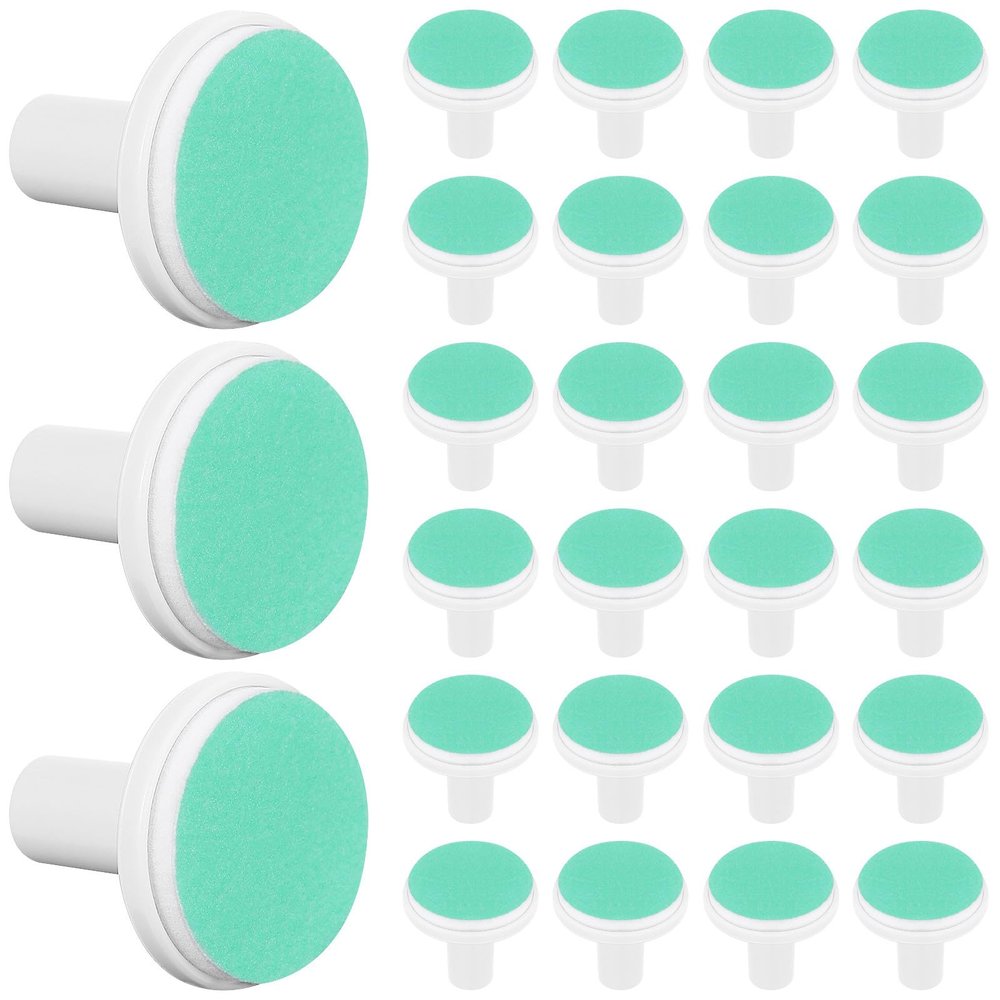 FOMIYES 24pcs Baby Nail File Replacement Pads - Electric Nail Grinding Heads for Standard Trimmers, Gentle Polish Discs for Newborns, Kids and Adults (Green)