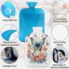 Butterfly Flower Hot Water Bottle with Soft Cover, Abstract Butterflies Pattern 2L Hot Water Bag for Pain Relief Menstrual Cramps Hand Feet Warmer Neck and Shoulder Hot and Cold Therapy view 3