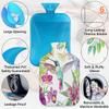 Flowers Hummingbird Hot Water Bottle with Soft Cover, Bird Floral 2L Hot Water Bag for Pain Relief Menstrual Cramps Hand Feet Warmer Neck and Shoulder Hot and Cold Therapy view 3