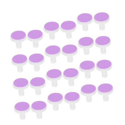 FOMIYES 24pcs Baby Nail File Replacement Pads - Electric Nail Grinding Heads for Standard Trimmers, Gentle Polish Discs for Newborns, Kids and Adults (Purple)