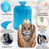Lovely Owl Tree Leaves Hot Water Bottle with Soft Cover, 2L Hot Water Bag for Pain Relief Menstrual Cramps Hand Feet Warmer Neck and Shoulder Hot and Cold Therapy view 3