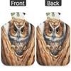 Lovely Owl Tree Leaves Hot Water Bottle with Soft Cover, 2L Hot Water Bag for Pain Relief Menstrual Cramps Hand Feet Warmer Neck and Shoulder Hot and Cold Therapy view 4