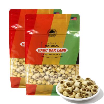 DABC OAK LAND Natural 2LB Dried Lotus Seeds , Dried White Lotus Seeds Lian ZI, Rich In Methionine for Health, for Herbal Tea Cooking Porridge and Soup Raw Material 2 X 16OZ Bags