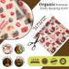 3 Rolls Reusable Beeswax Wraps for Food 13 x 40 Inches Bees Wax Wraps Reusable Food Storage Wrap Beeswax Paper Roll for Bread Sandwich Cheese Fruit Snacks(Santa) view 2