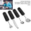 Adaptive Utensil Set, Easy Grip Non Slip Arthritis Aid Silverware Weighted Utensils Spoon Fork Knife for Hand Tremors Parkinsons view 3