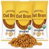 Organic Oat Bran Pretzels, Unsalted, USDA Certified, Low Fat, Classic Twisted Shape, 8 oz Bag, (Pack of 3) view 1