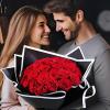 CCIJESW 20 Sheets Flower Bouquet Wrapping Paper Black-2 view 4
