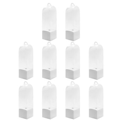10PCS Clear PVC Flower Containers Lightweighted Storage Bags With Handle For Floral Arrangements Boxes Box For Single Rose