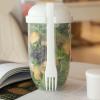 BTSEURY Salad Cup, 1000ml PP Portable Salad Container with Lid and Fork, for Travel Outdoor Exercise Office Students view 4