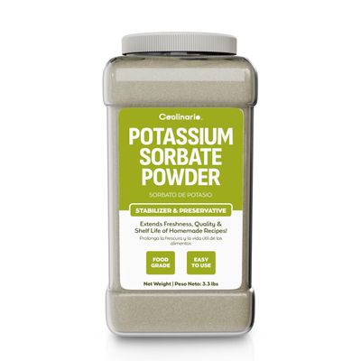 Coolinario Potassium Sorbate - 1 Gal (3.3 lbs) Food Grade Preservative for Wine Stabilization, Homemade Jams, Baked Goods, Cheese Making & Dried Snacks | Extends Freshness & Shelf Life