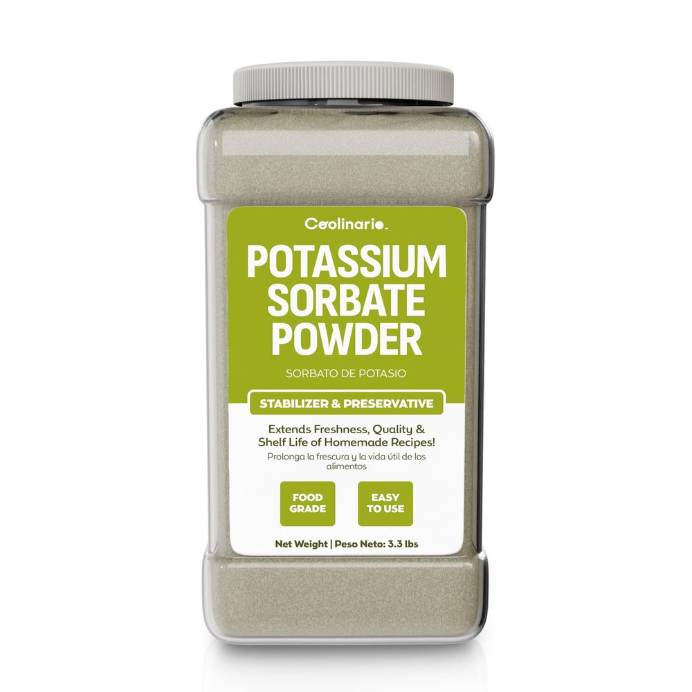 Coolinario Potassium Sorbate - 1 Gal (3.3 lbs) Food Grade Preservative for Wine Stabilization, Homemade Jams, Baked Goods, Cheese Making & Dried Snacks | Extends Freshness & Shelf Life