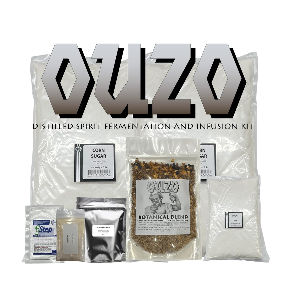 Tapcraft Ouzo Recipe Kit Greek Anise Liqueur Spirit Making Kit 5 Gallon Sugar Wash Home Distilling Kit - Gift for him