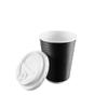 EcoQuality 12 oz Black Ripple Paper Cups with Lids Disposable Hot Beverage Cups for Coffee, Tea, Hot Chocolate, Parties, Events, and To Go Drinks (30) view 1