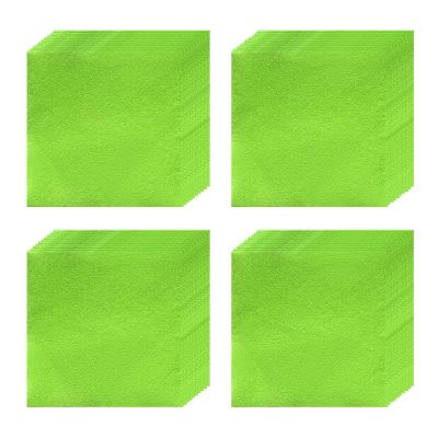 100 Pcs 3.933.93in1010cmAluminum Foil Sheets, Large Square Food Wrapping Papers For Candy Making, Chocolate Packaging, Baking, Gift Wrapping And Party Deco(Size:Orange peel surface,Color:Green)
