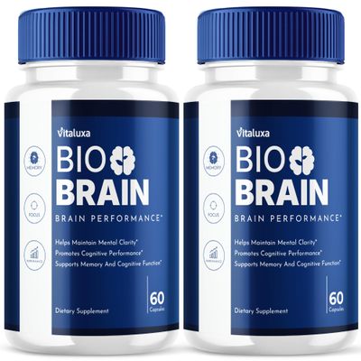 (2 Pack) Bio Brain Capsules, BioBrain Performance Memory Supplement for Mental Clarity, Health & Wellness, Advanced Nootropic Mind Power Supplement Pills for Better Focus, Attention, Calm Mood (120ct)