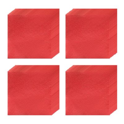 100 Pcs 5.95.9in1515cm Extra Large Food Wrapping Papers, Square Aluminum Foil Sheets For BBQ Bakery Pastries, Big Candy Chocolate Packaging, Gift Wrap Party (Size:Smooth surface,Color:Red)