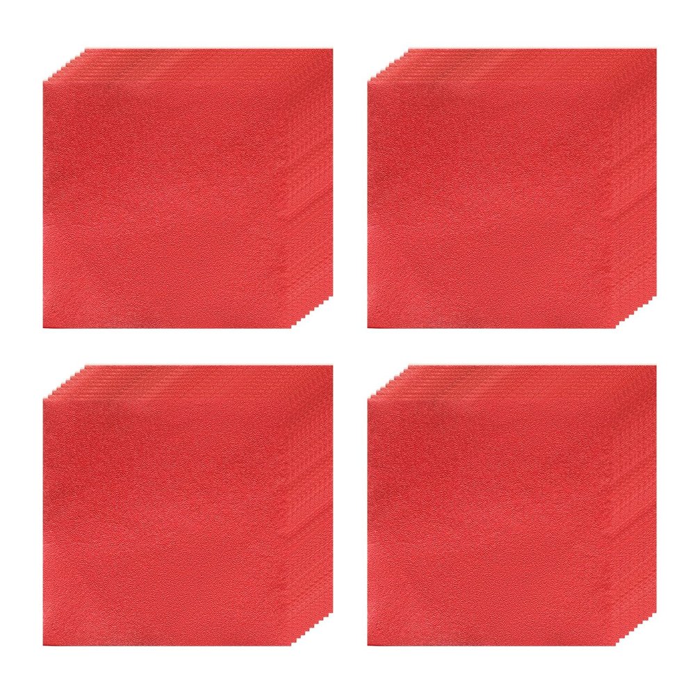 100 Pcs 5.95.9in1515cm Extra Large Food Wrapping Papers, Square Aluminum Foil Sheets For BBQ Bakery Pastries, Big Candy Chocolate Packaging, Gift Wrap Party (Size:Smooth surface,Color:Red)