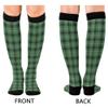 JUNZAN Plaid Green Black Women's Compression Long Socks Warm Circulation Knee Long Socks 15-20mmHg for Athetic Surgery view 2