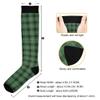 JUNZAN Plaid Green Black Women's Compression Long Socks Warm Circulation Knee Long Socks 15-20mmHg for Athetic Surgery view 3